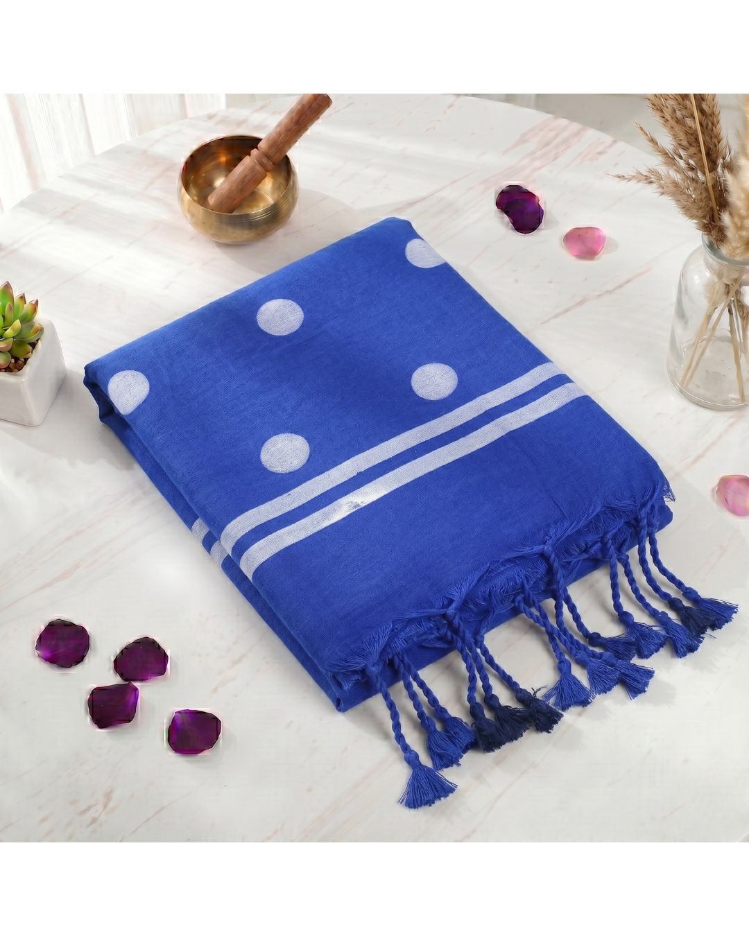 Khadi Ball Print - Ink Blue