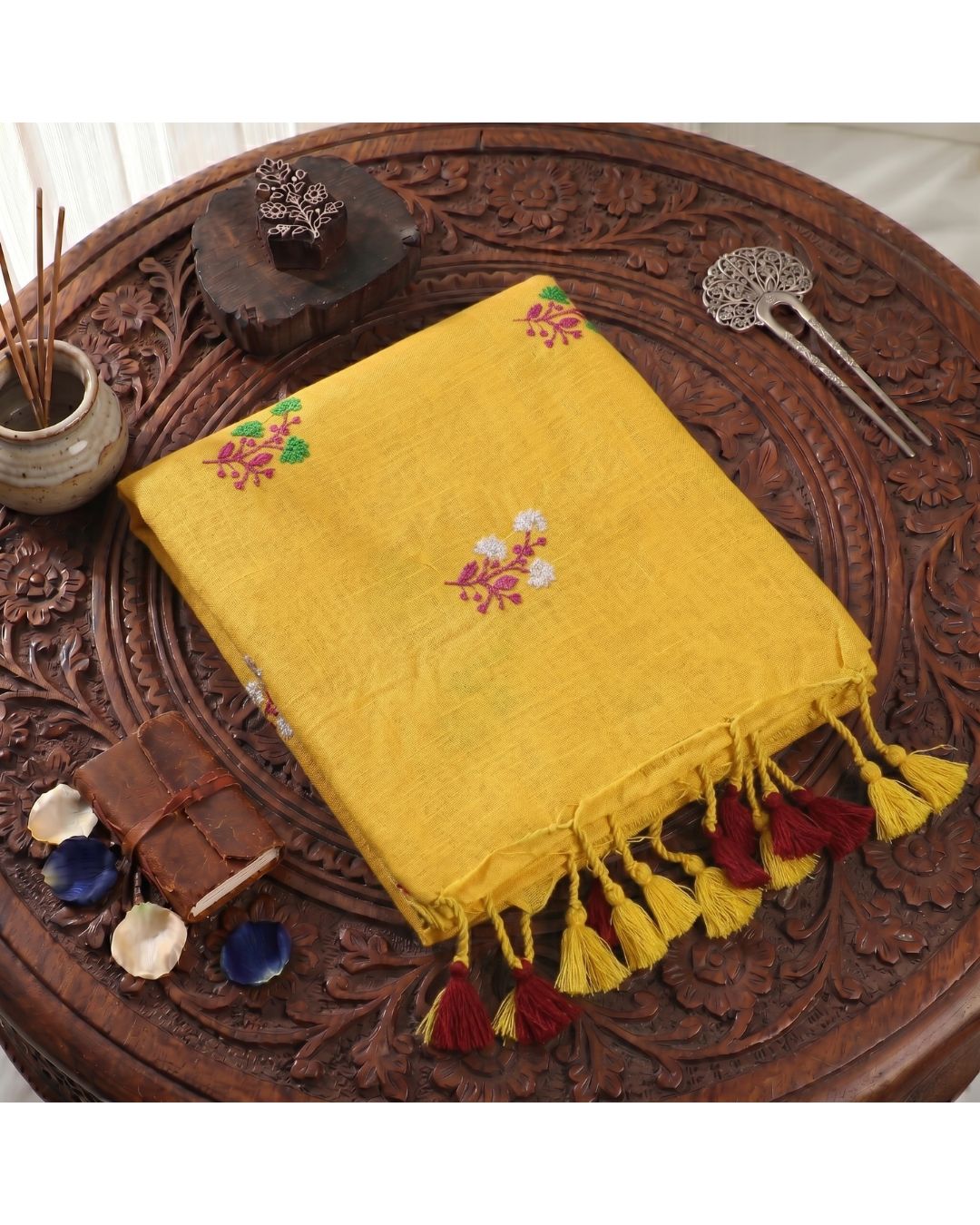 Khadi Boquete Embroidery - Yellow