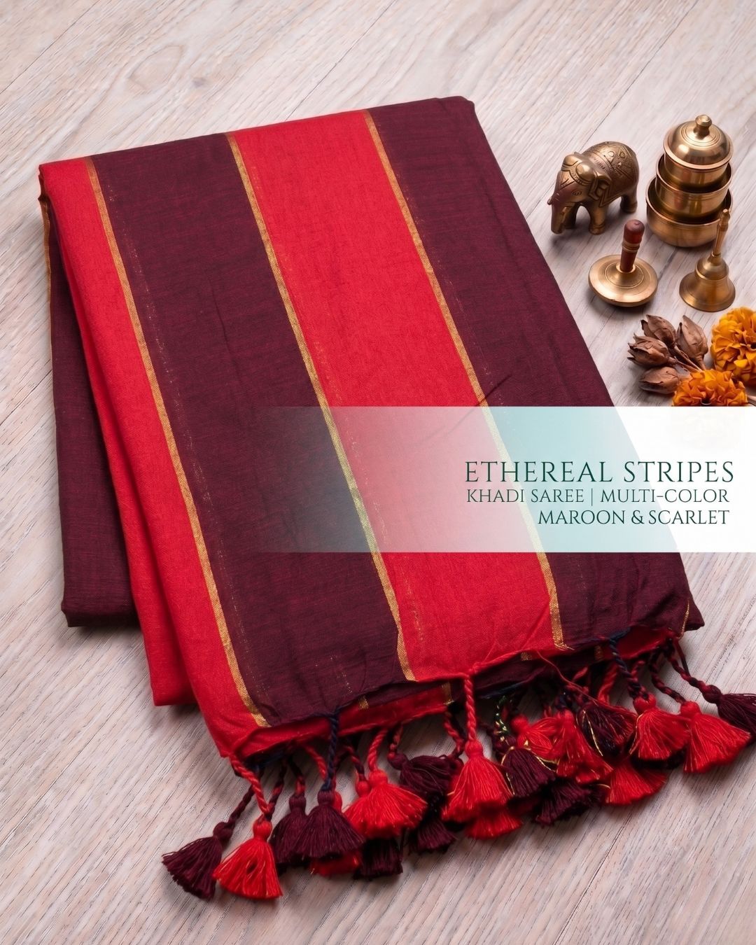 Khadi Jari Stripes - Multi Colour