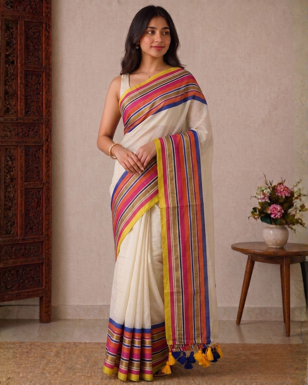 Mul Mul Plain Jari Border