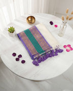 Mul Mul Kanji Big Border - White (w) Violet