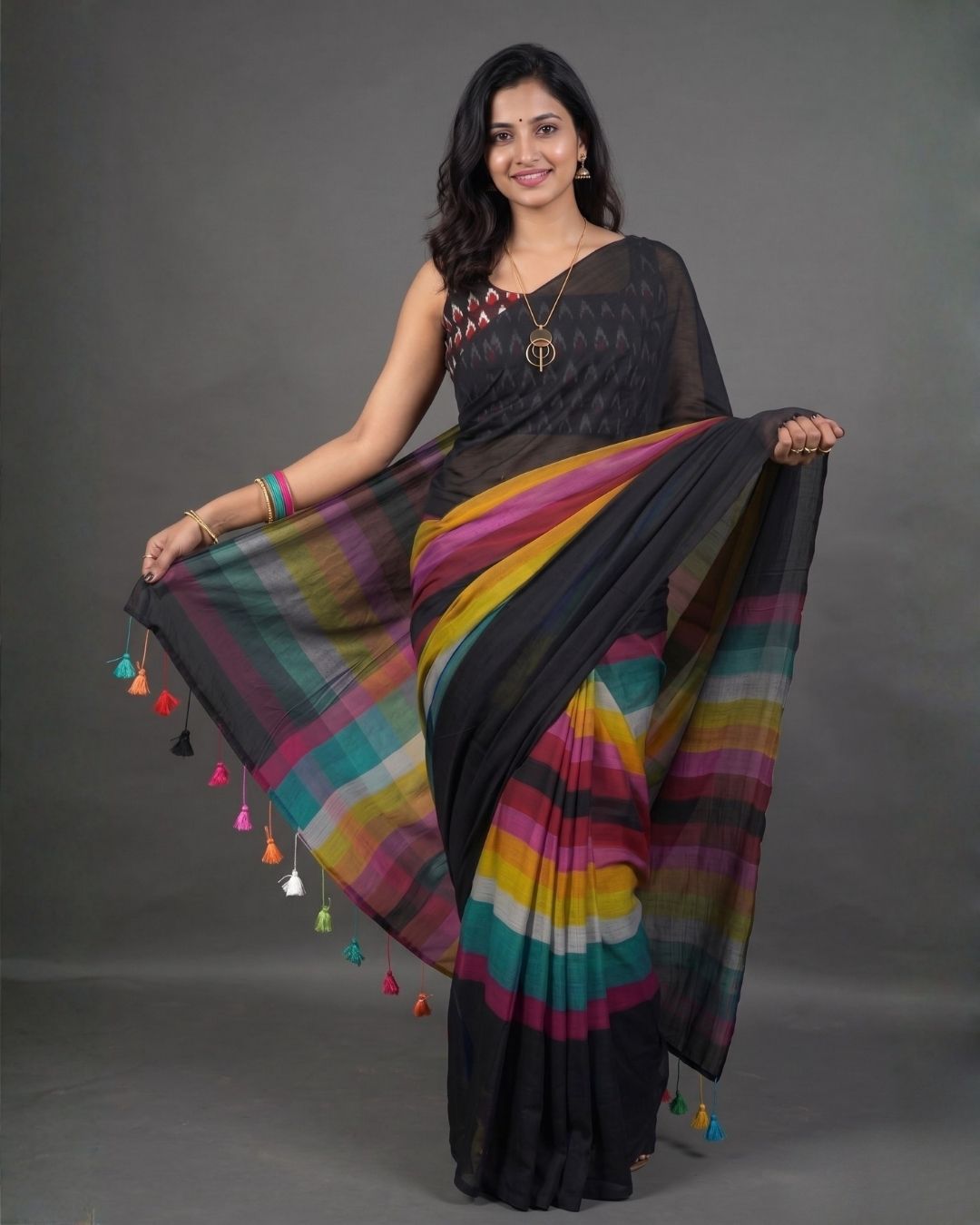 Mul mul plain rainbow - Black