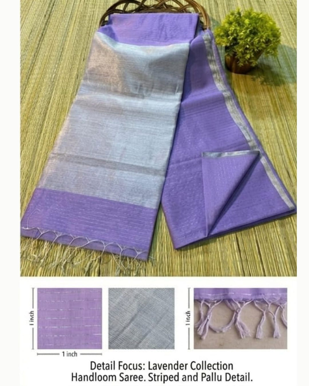Tussar cotton - Lavendar