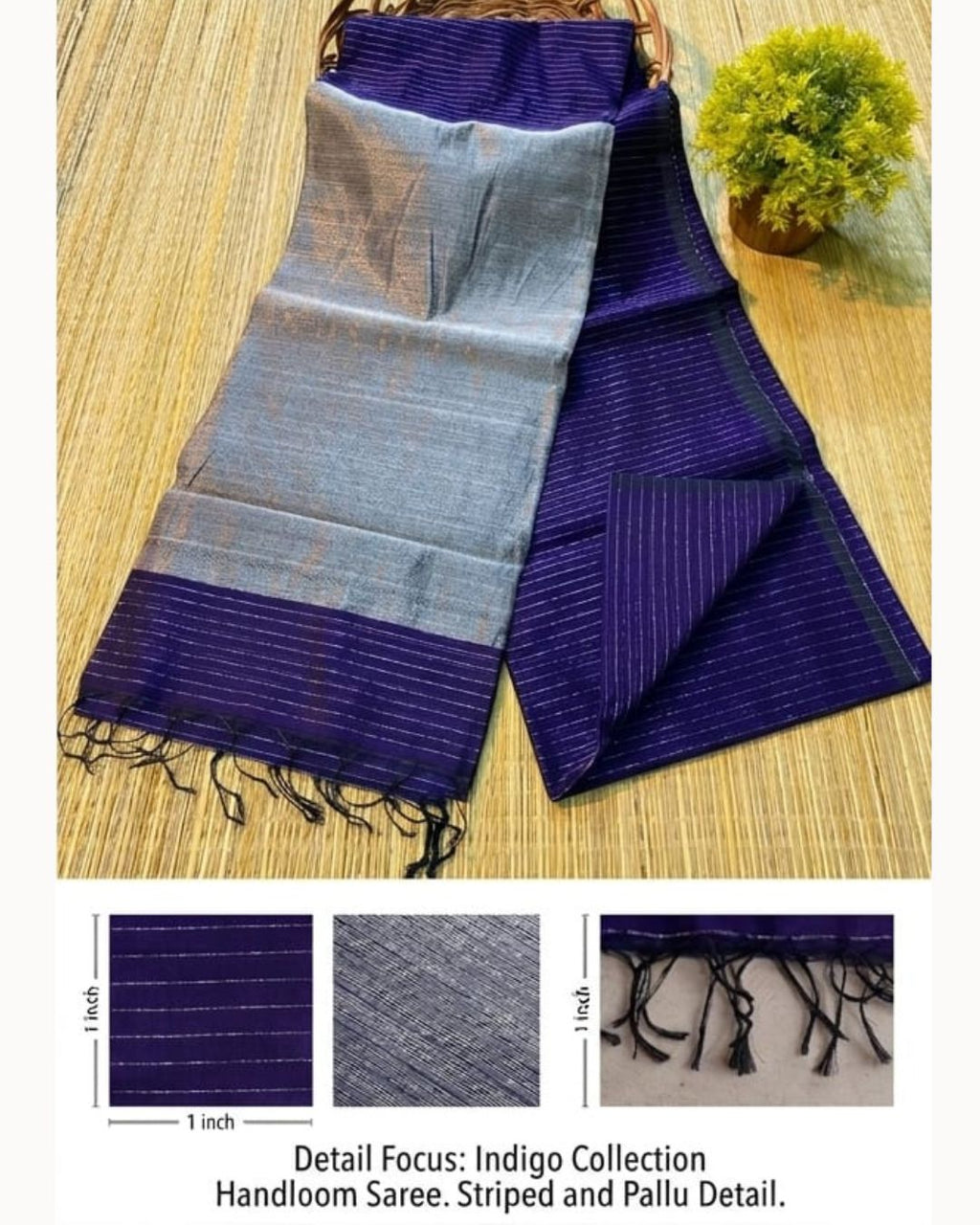 Tussar cotton - Purple