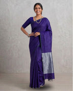 Tussar cotton - Purple