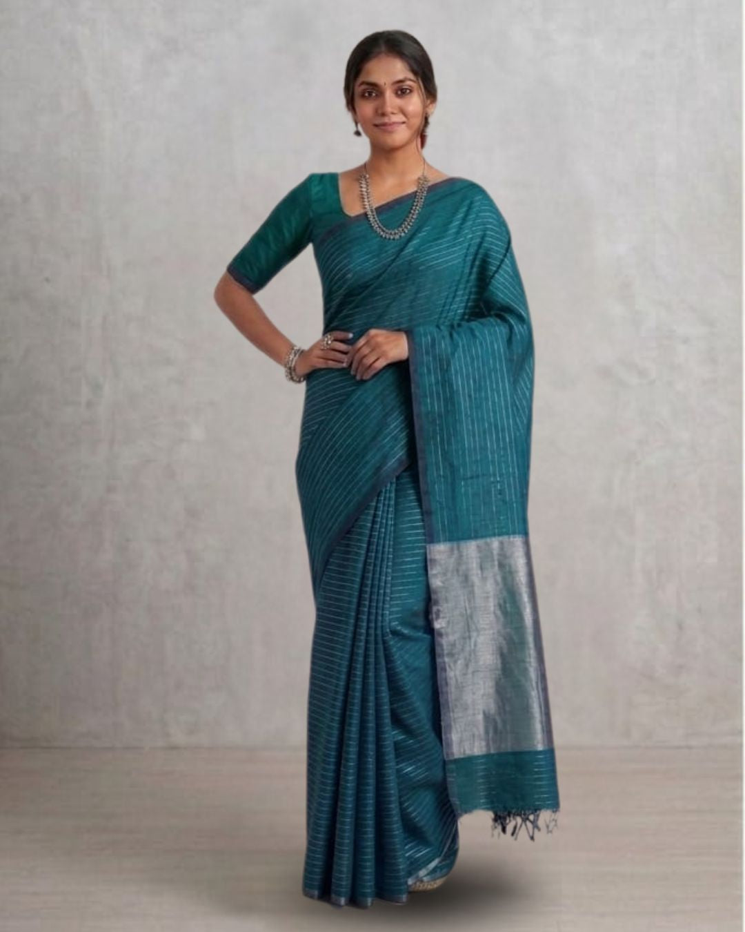 Tussar cotton - Ramar Green