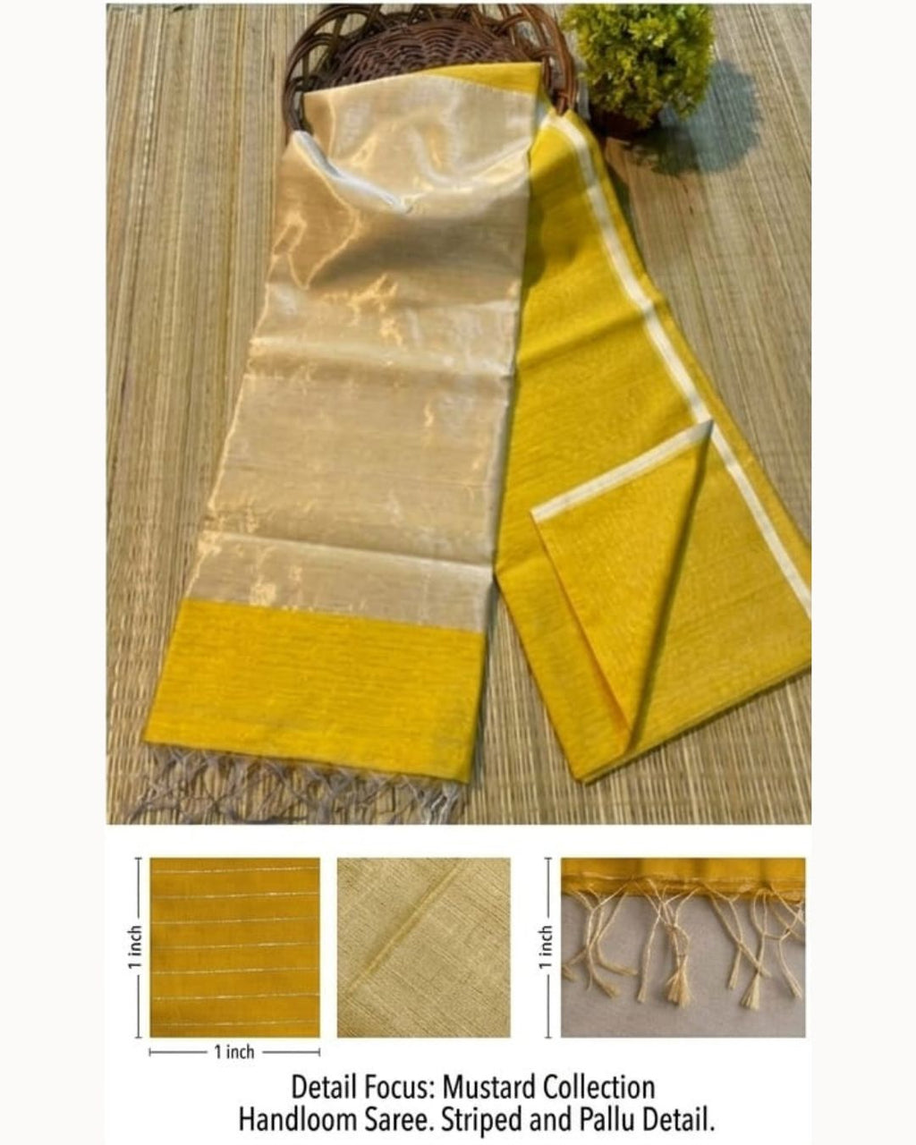 Tussar cotton - Yellow