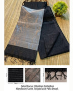 Tussar cotton - Black