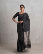 Tussar cotton - Black
