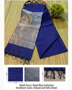 Tussar cotton - Ink blue