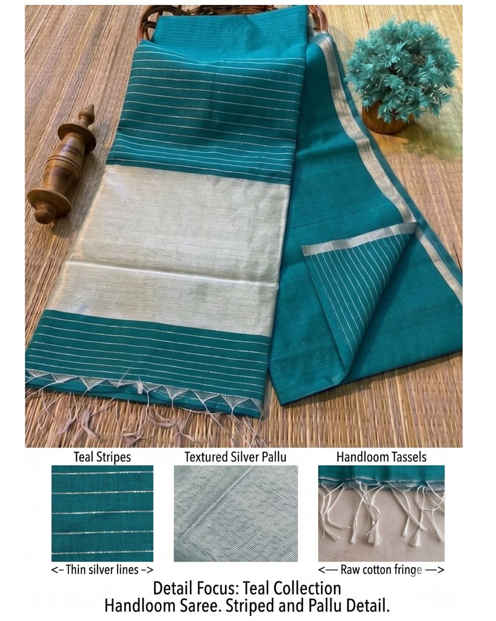Tussar cotton - Light Ramar Green