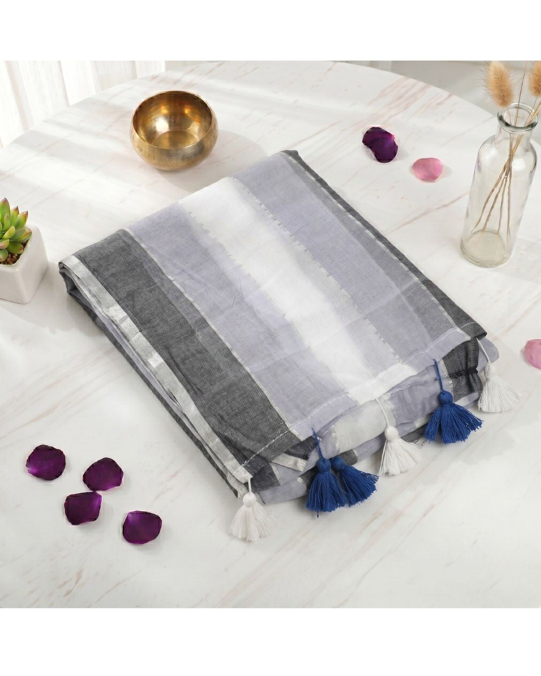 Mul Mul Jari Stripes - Black & White
